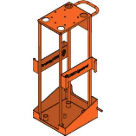 Barrier System Cart,orange,52 In. Base H