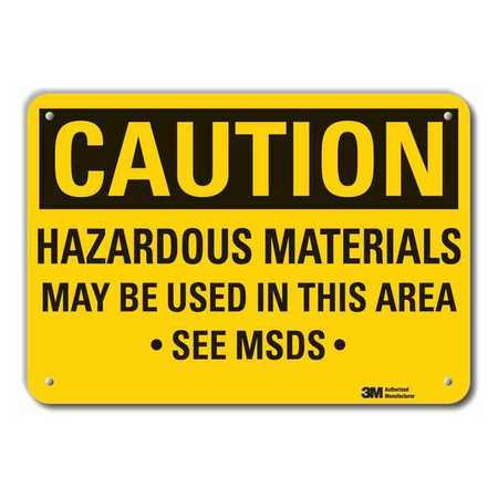 Caution Sign,10 In H,alum,hazardous (1 U