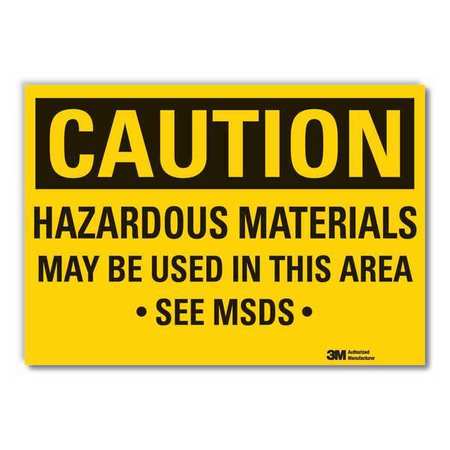 Caution Sign,10" W,7" H,0.004" Thickness