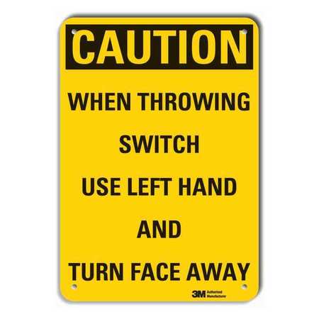 Caution Sign,10 In. H,alum,when Throwing