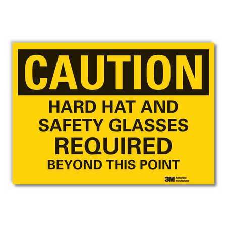 Caution Sign,10" W,7" H,0.004" Thickness