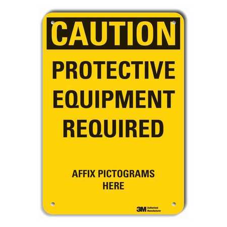 Caution Sign,10" W,14" H,0.055" Thick (1