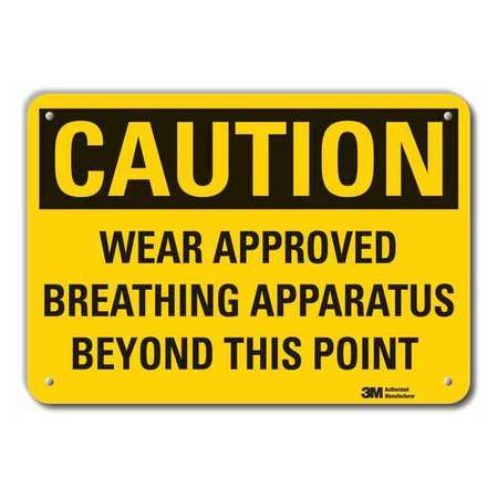 Caution Sign,10 In. H,alum,wear Approved