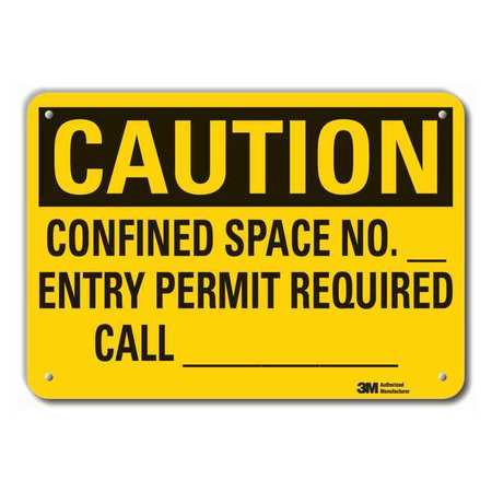 Caution Sign,10 In. H,aluminum (1 Units