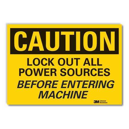 Caution Sign,10 In. H,vinyl (1 Units In