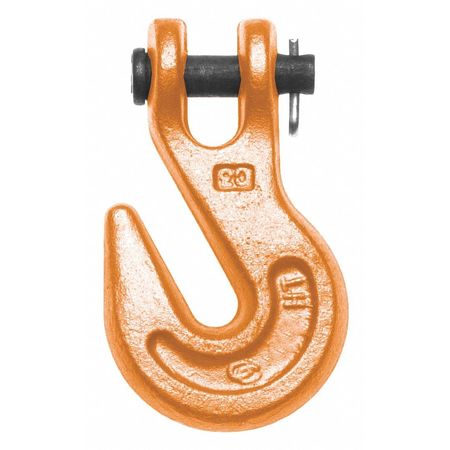 Grab Hook,1/4 In.,4100 Lb.,clevis,orange