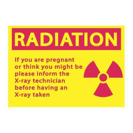 Radiation Sign,10 In. W,surface,text (2