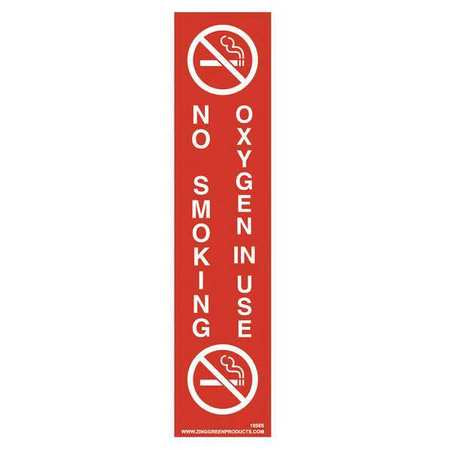 Label,9 In. H,oxygen In Use No Smoking (