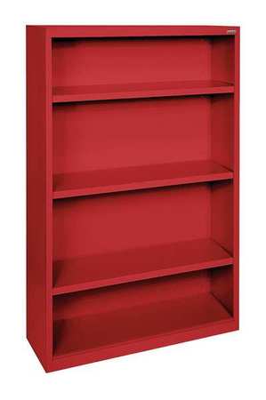 Bookcase,vertical,elite,3,red,steel (4 U