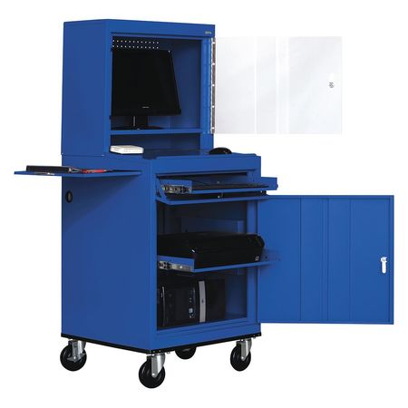 Computer Worktable,mobile,blue,26 In. W