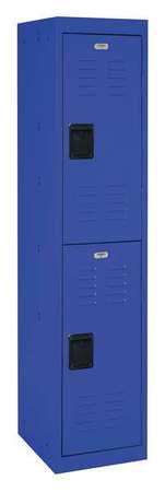 Wardrobe Locker,lvrd,1 Wide, 2 Tier,blue