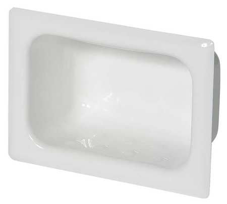 Lig Resistant Soap Dish,wht,5x7x2-5/8in