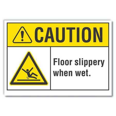 Caution Sign,10" W,7" H,0.004" Thickness