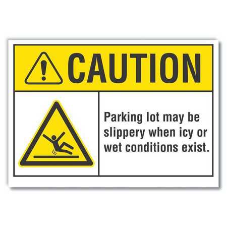 Caution Sign,10" W,7" H,0.004" Thickness