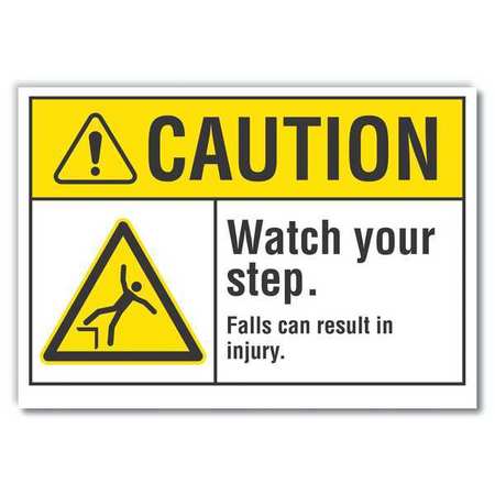 Caution Sign,10" W,7" H,0.004" Thickness