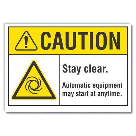 Caution Sign,10" W,7" H,0.004" Thickness