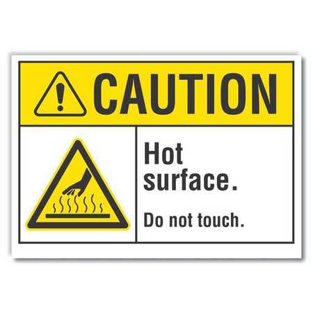 Caution Sign,10" W,7" H,0.004" Thickness