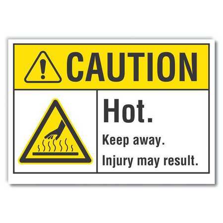 Caution Sign,10" W,7" H,0.004" Thickness