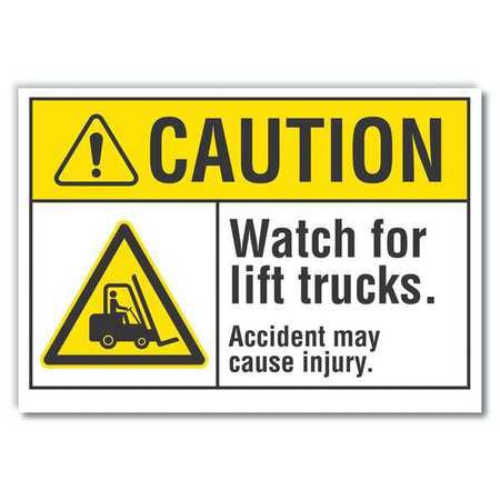 Caution Sign,10" W,7" H,0.004" Thickness