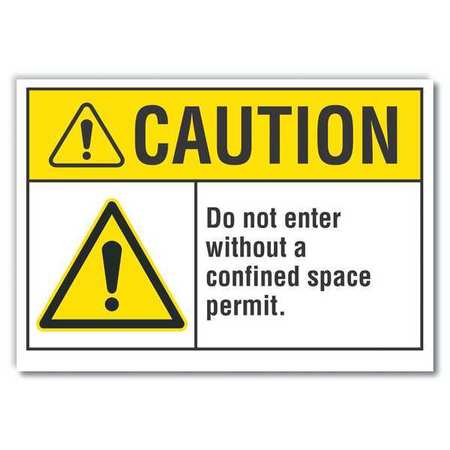 Caution Sign,10" W,7" H,0.004" Thickness