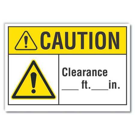 Caution Sign,10" W,7" H,0.004" Thickness