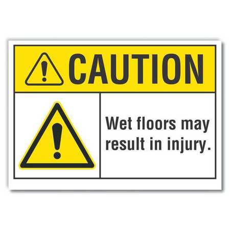 Caution Sign,10" W,7" H,0.004" Thickness