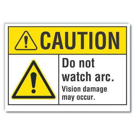 Caution Sign,10" W,7" H,0.004" Thickness