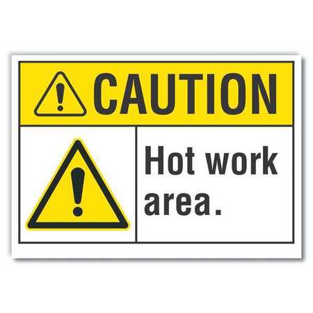 Caution Sign,10" W,7" H,0.004" Thickness