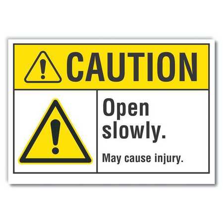 Caution Sign,10" W,7" H,0.004" Thickness