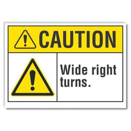 Caution Sign,10" W,7" H,0.004" Thickness