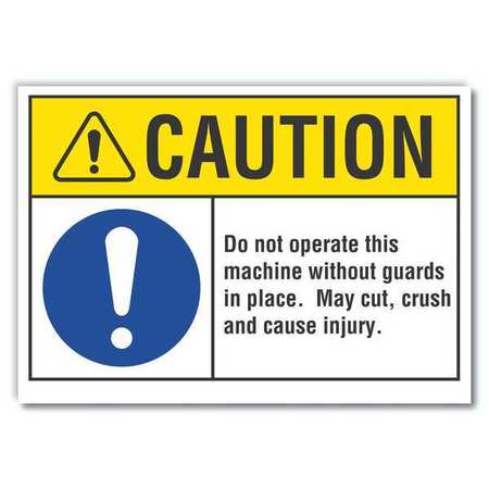 Caution Sign,10" W,7" H,0.004" Thickness