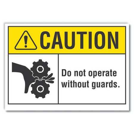 Caution Sign,10" W,7" H,0.004" Thickness