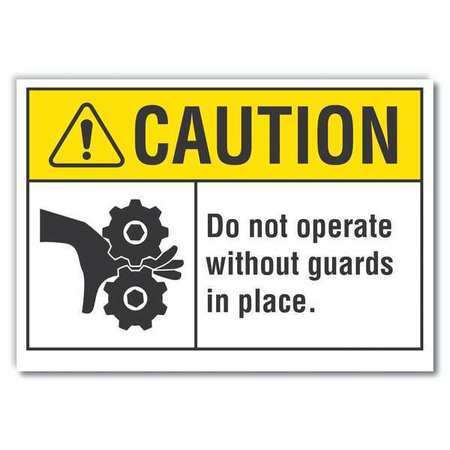 Caution Sign,10" W,7" H,0.004" Thickness