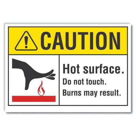 Caution Sign,10" W,7" H,0.004" Thickness