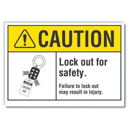 Caution Sign,10" W,7" H,0.004" Thickness