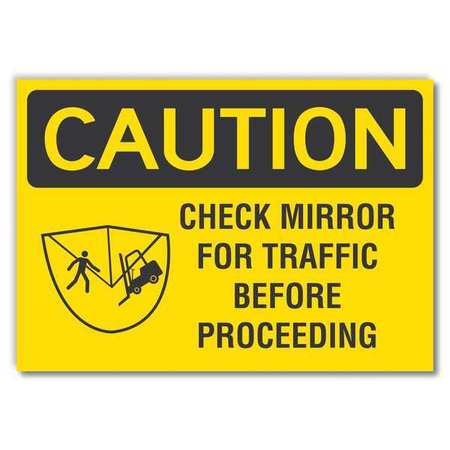 Caution Sign,10" W,7" H,0.004" Thickness