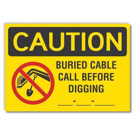 Caution Sign,10" W,7" H,0.004" Thickness