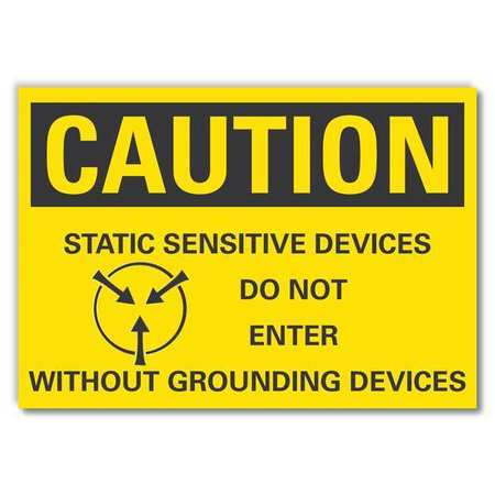 Caution Sign,10" W,7" H,0.004" Thickness