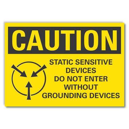 Caution Sign,10" W,7" H,0.004" Thickness