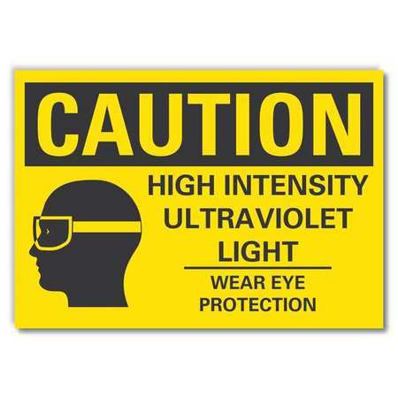 Caution Sign,10" W,7" H,0.004" Thickness