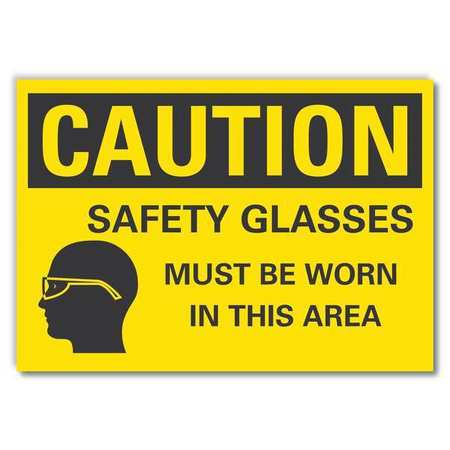 Caution Sign,10" W,7" H,0.004" Thickness