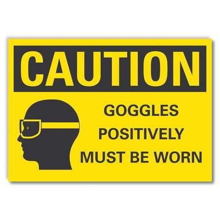 Caution Sign,10" W,7" H,0.004" Thickness