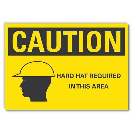 Caution Sign,10" W,7" H,0.004" Thickness