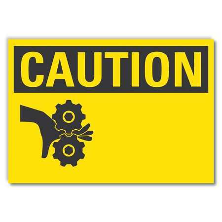 Caution Sign,10" W,7" H,0.004" Thickness