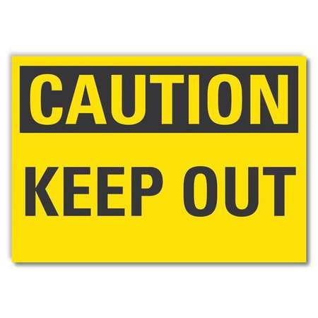 Caution Sign,10" W,7" H,0.004" Thickness