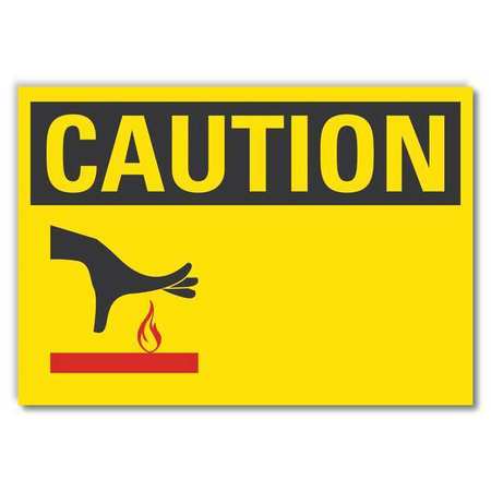 Caution Sign,10" W,7" H,0.004" Thickness