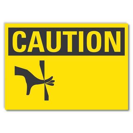 Caution Sign,10" W,7" H,0.004" Thickness