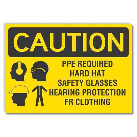 Caution Sign,10" W,7" H,0.004" Thickness