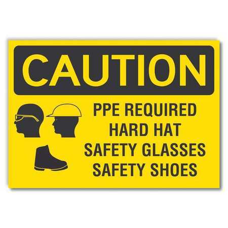 Caution Sign,10" W,7" H,0.004" Thickness