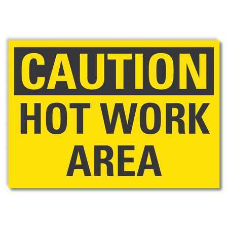 Caution Sign,10" W,7" H,0.004" Thickness